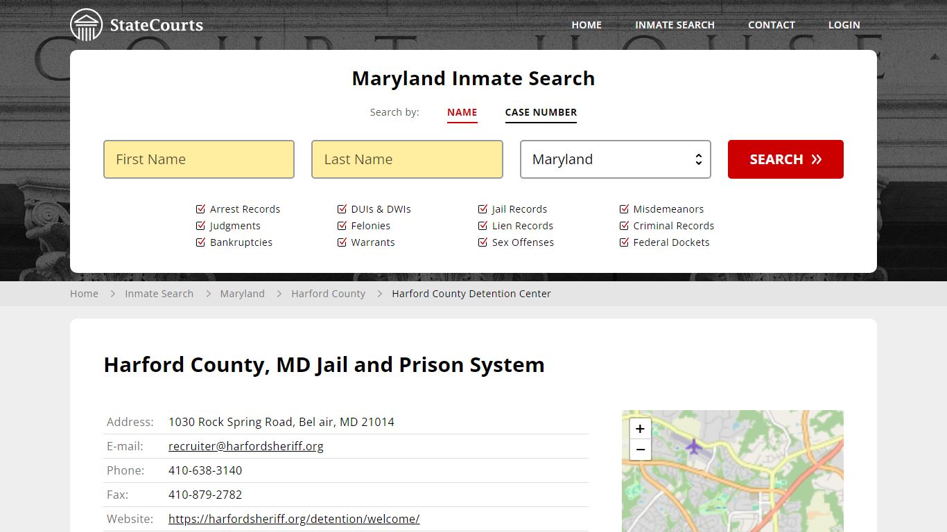 Harford County Detention Center Inmate Records Search, Maryland ...